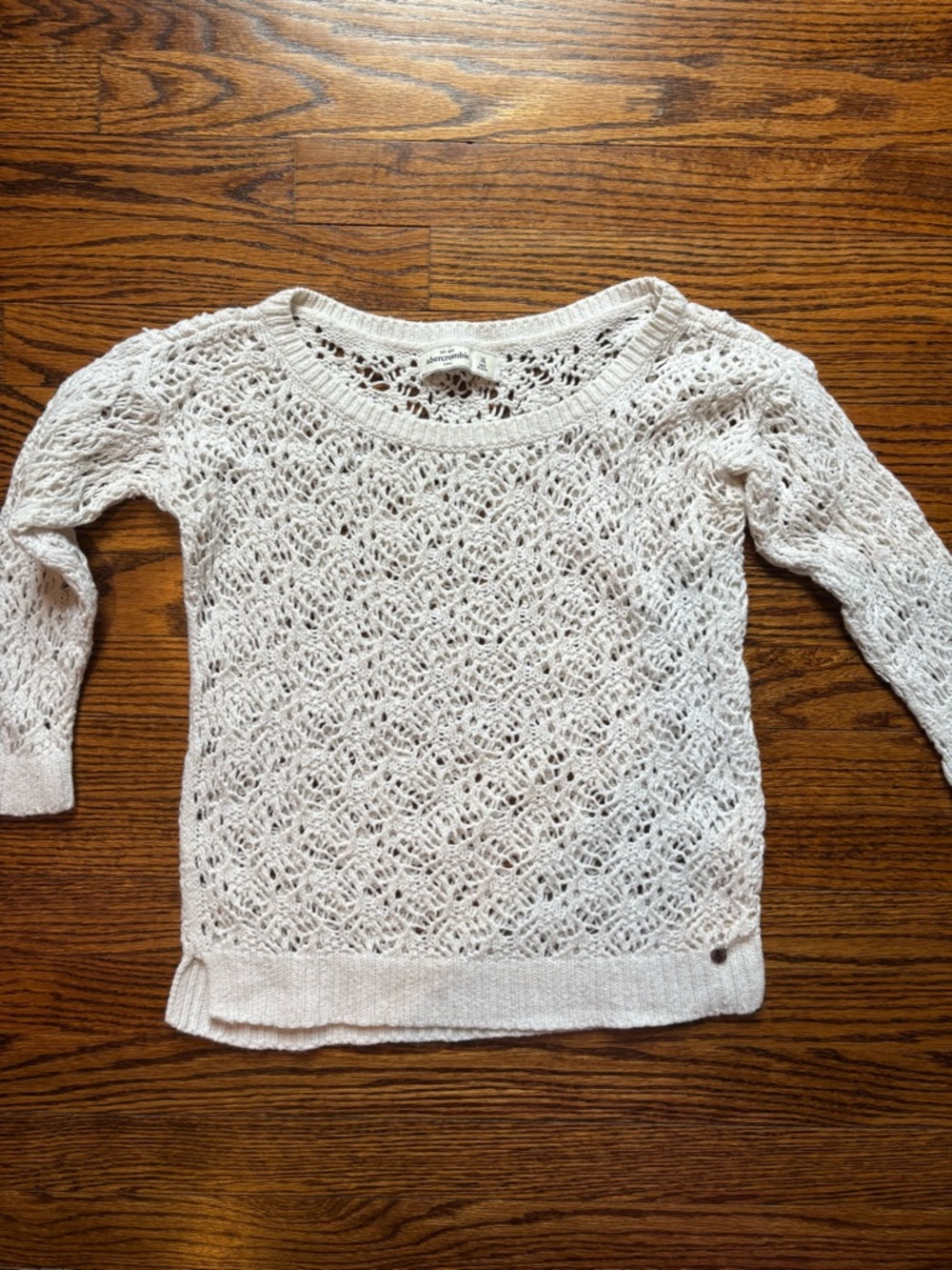 abercrombie kids Open-Knit Cream Sweater - Picture 4 of 6